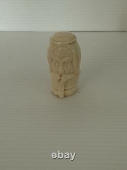 Vintage Hand-Carved Polish Miniature Male Head Bust Artesian Figurine Numbered