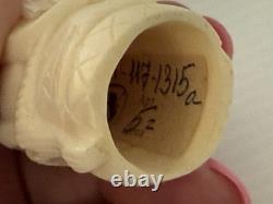 Vintage Hand-Carved Polish Miniature Male Head Bust Artesian Figurine Numbered