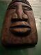 Vintage Hand Carved Saint Luciamask Signed Wood Ooak Folk Art Carving 14.5