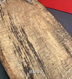 Vintage Hand Carved Saint LuciaMask Signed Wood OOAK Folk art Carving 14.5