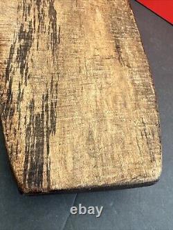 Vintage Hand Carved Saint LuciaMask Signed Wood OOAK Folk art Carving 14.5