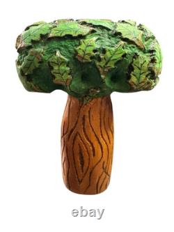 Vintage Hand Carved Wood Branch Tree Man House Spirit Folk Art Whimsical 9 Inch