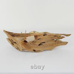 Vintage Hand Carved Wood Driftwood Folk Art Bait Shop Home Decor Decoration