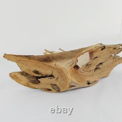 Vintage Hand Carved Wood Driftwood Folk Art Bait Shop Home Decor Decoration