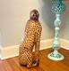 Vintage Hand Carved Wood Folk Art Large Leopard Cat Cheetah 21 High