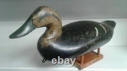 Vintage Hand Carved Wood Folk Art Primitive Duck Decoy