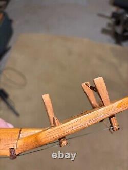Vintage Hand Carved Wood Folk Art Ukulele Venezuelan 4-String Musical Instrument