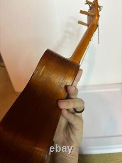 Vintage Hand Carved Wood Folk Art Ukulele Venezuelan 4-String Musical Instrument