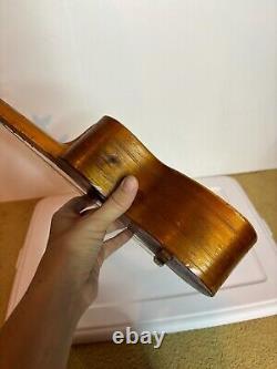 Vintage Hand Carved Wood Folk Art Ukulele Venezuelan 4-String Musical Instrument