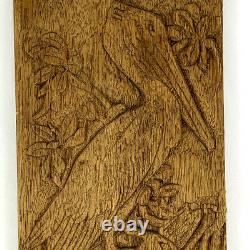 Vintage Hand Carved Wood Pelican Tropical Bird Wildlife Folk Original Art Signed