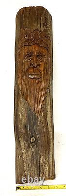 Vintage Hand Carved Wood Sasquatch, Texas Folk Art, Yeticavemanlarge 22original