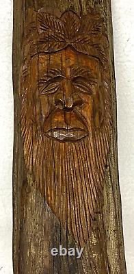 Vintage Hand Carved Wood Sasquatch, Texas Folk Art, Yeticavemanlarge 22original