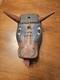 Vintage Hand Carved Wood Torito Bull Folk Art Mask Carnival Mexican Guatemalan