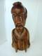 Vintage Hand Carved Wooden Bust Beard Man Head Sculpture Folk Art Statue 15 T