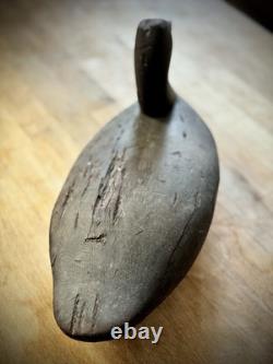 Vintage Hand Carved Wooden Duck Decoy Primitive Folk Art Hunting Collectible