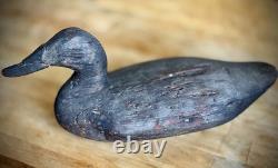 Vintage Hand Carved Wooden Duck Decoy Primitive Folk Art Hunting Collectible