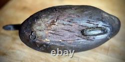 Vintage Hand Carved Wooden Duck Decoy Primitive Folk Art Hunting Collectible