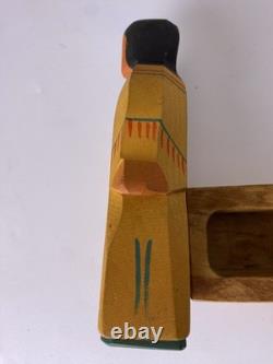 Vintage Hand Carved Wooden Native American Style Folk Art Figures Lot