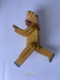 Vintage Hand Carved Wooden Native American Style Folk Art Figures Lot