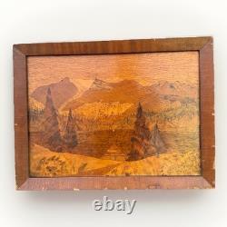 Vintage Hand-Carved Wooden Relief Art Naples 1955 Yugoslav Refugee Signed