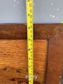 Vintage Hand-Carved Wooden Relief Art Naples 1955 Yugoslav Refugee Signed