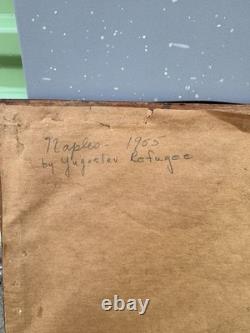 Vintage Hand-Carved Wooden Relief Art Naples 1955 Yugoslav Refugee Signed