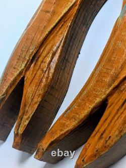 Vintage Hand Carved Wooden Squid Wall Art 39 Nautical Maritime Folk Art Sculptu