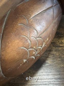 Vintage Hand Carved Wooden Swan Sculpture Folk Art Bird Figurine Decor 16