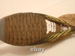 Vintage Hand Carved Woodpecker Art Sculpture Artist Signed Walter T. Powell