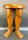 Vintage Hand Carved Wood Folk Art Legs/feet Stool Rare 17in. By 12in