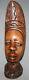 Vintage Hand Carving Wood Head Bust Statue