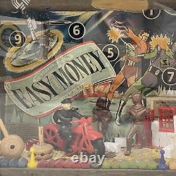 Vintage Homemade Diorama Hand Painted Carved 3D Folk Art Wooden Shadow Box Wood