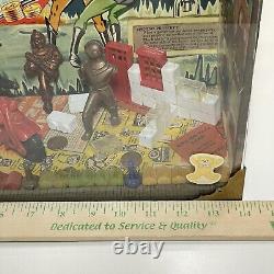 Vintage Homemade Diorama Hand Painted Carved 3D Folk Art Wooden Shadow Box Wood