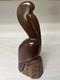 Vintage Iron Wood Hand Carved Folk Art Sculpture Pelican Mcm Modernist