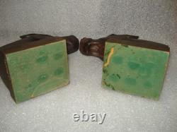 Vintage J Pinal Signed Hand Carved Wooden Horse head Bookends Mexican Folk Art