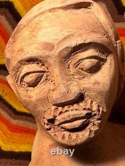 Vintage Jamaican Erotic Wood Sculpture 1970s Handmade Folk Art
