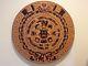 Vintage Large Hand Carved Wood Aztec Calendar Table Top Or Wall Art Mexico 33