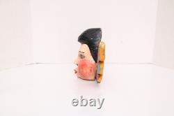 Vintage MEXICAN GUERRERO FOLK ART CARVED WOOD ANGEL Cherub MASK Hanging Putti
