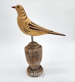 Vintage M. K. Manfred Scheel Wood Carved Pennsylvania DUTCH Style Folk Art Bird