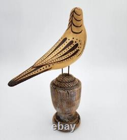 Vintage M. K. Manfred Scheel Wood Carved Pennsylvania DUTCH Style Folk Art Bird