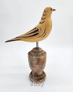 Vintage M. K. Manfred Scheel Wood Carved Pennsylvania DUTCH Style Folk Art Bird