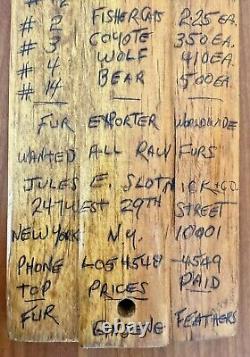 Vintage Maine Folk Outsider Art Hand Carved Hunter Trapper Skinning Boards
