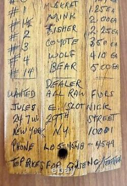 Vintage Maine Folk Outsider Art Hand Carved Hunter Trapper Skinning Boards