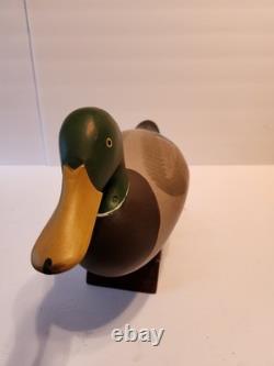 Vintage Mallard Duck Decoy Havre de Grace MD Hand-Carved Wood Folk Art Hunting