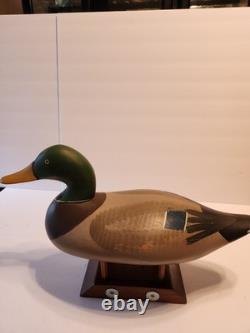 Vintage Mallard Duck Decoy Havre de Grace MD Hand-Carved Wood Folk Art Hunting