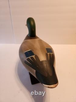Vintage Mallard Duck Decoy Havre de Grace MD Hand-Carved Wood Folk Art Hunting