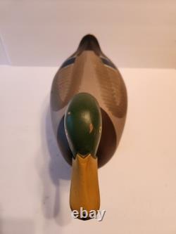 Vintage Mallard Duck Decoy Havre de Grace MD Hand-Carved Wood Folk Art Hunting