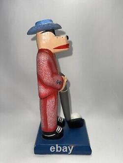 Vintage Markus Pierson Wood Coyote Golf Sculpture Lone Wolf Hand Carved Folk Art