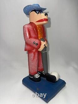 Vintage Markus Pierson Wood Coyote Golf Sculpture Lone Wolf Hand Carved Folk Art