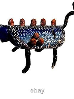 Vintage Mexican Alebrijes Folk Art Carved Wood Mystical Happy Human Animorphic